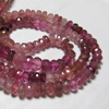 16 inches - AAA - High Quality - Afghanistan - Tourmaline - Pink Shaded - Micro Faceted Rondell Beads Super Sparkle - 3 -3.25 mm approx
